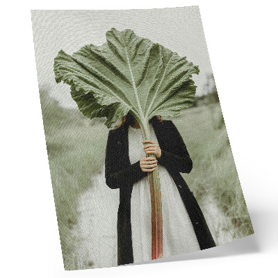 Premium wall art The Mystery of Nature: Leaf and Figure
