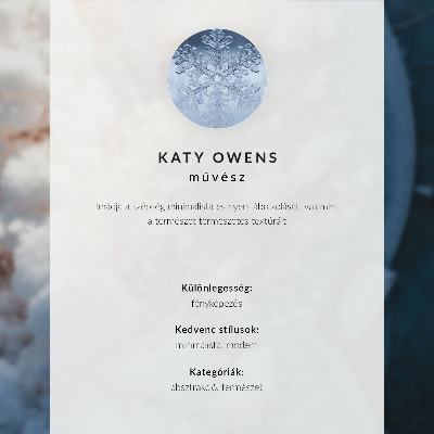 Premium wall art Ice crystals in white and blue tones for a winter atmosphere