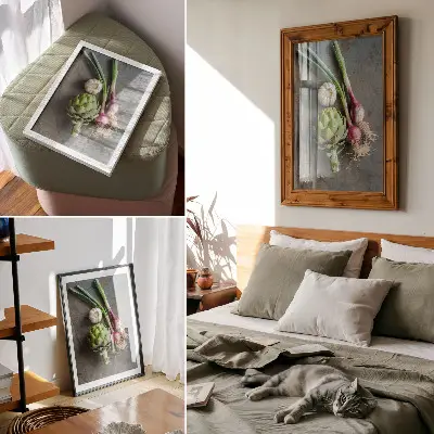 Rustic vegetable wall art a charming and fresh composition