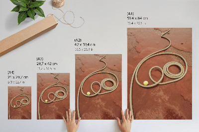 Decorative poster Intense red ball contrast garden hose