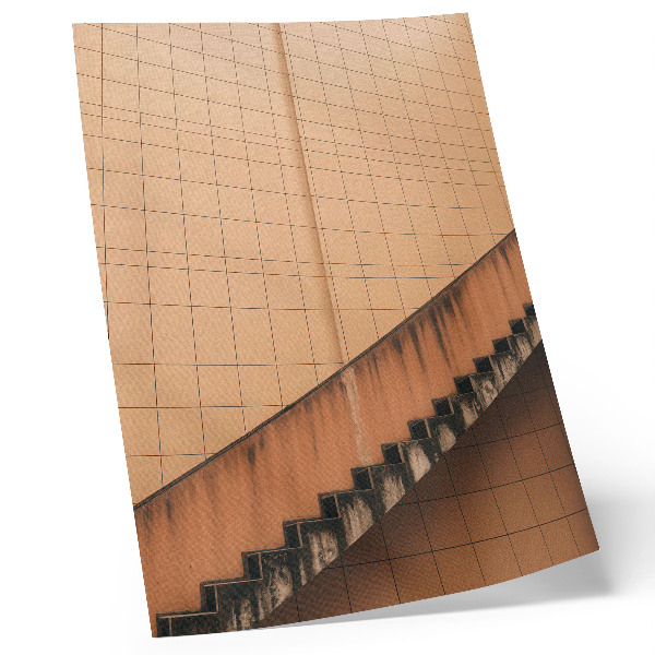 Poster Geometric lines of beige and brown tones full of harmony