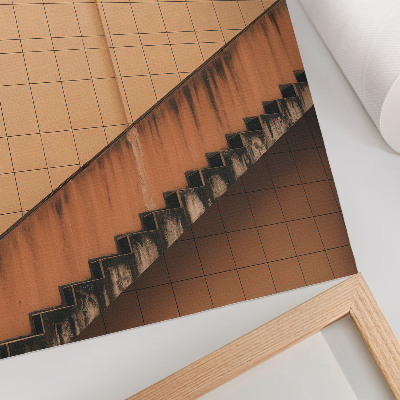 Poster Geometric lines of beige and brown tones full of harmony