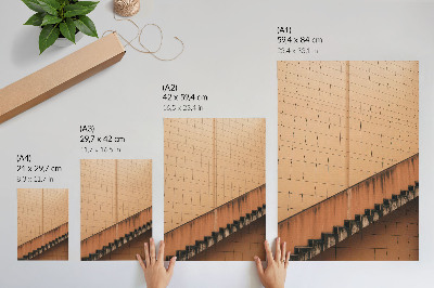 Poster Geometric lines of beige and brown tones full of harmony