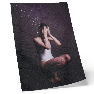 Decorative poster A figure in the dark with magical particles