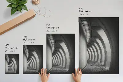 Poster futuristic space design in black and white