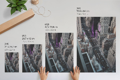 Poster Modern skyscrapers on New York streets