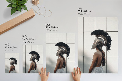 Premium wall art Figure in a helmet, classic realistic style