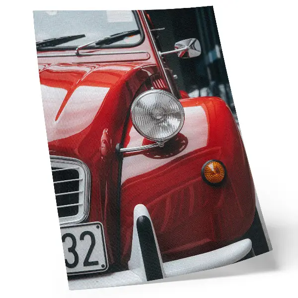 Premium wall art classic car with expressive details in a retro atmosphere