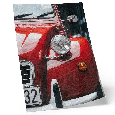 Premium wall art classic car with expressive details in a retro atmosphere