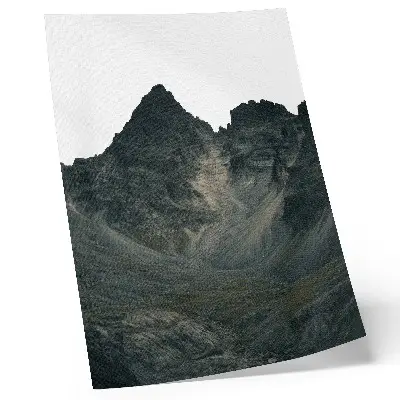 Mountain peaks poster majestic raw nature scenery