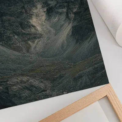 Mountain peaks poster majestic raw nature scenery