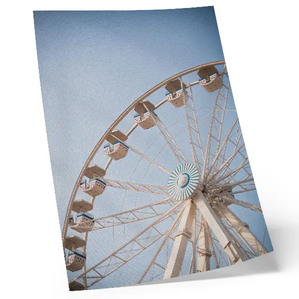 Poster a circle against the sky expressing elegance, harmony, and simplicity
