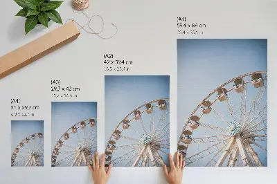 Poster a circle against the sky expressing elegance, harmony, and simplicity