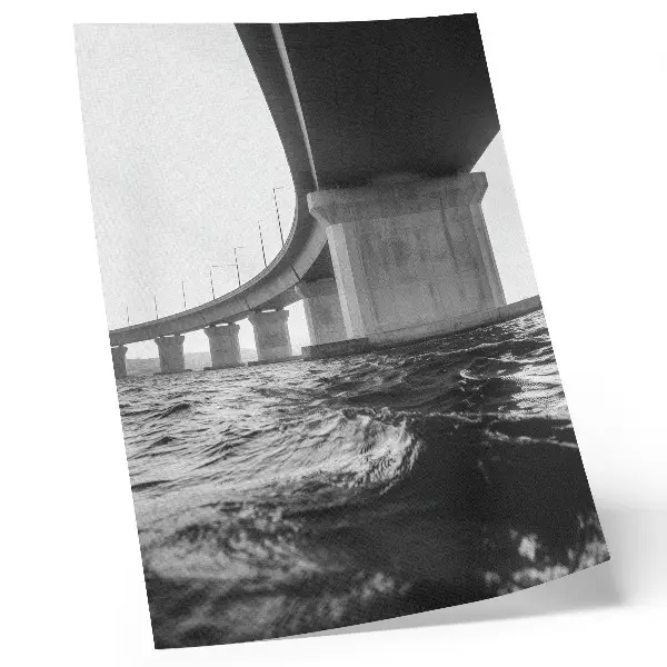 Art print minimalist bridge architecture in a modern style