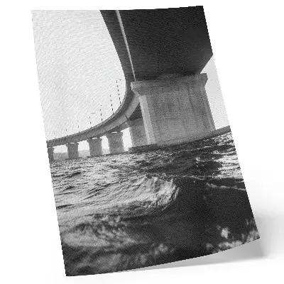 Art print minimalist bridge architecture in a modern style