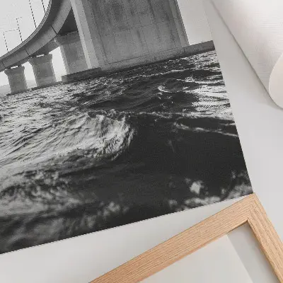 Art print minimalist bridge architecture in a modern style