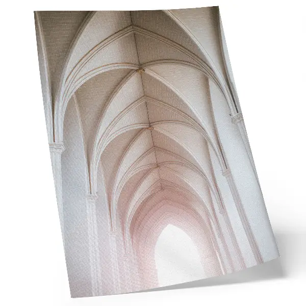 Elegant vaults, arches, symmetry, and luminous space poster elegant vaults, arches, symmetry, and luminous space