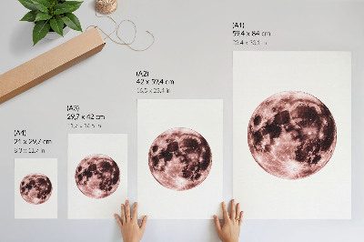 Poster Dominance of warm shades details of the moon