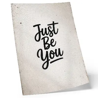 Art print featuring a minimalist black and white design with elegant motivational contrast