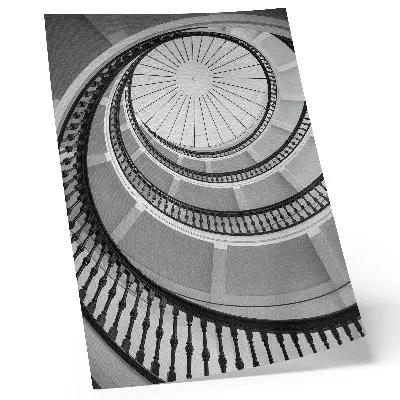 Poster black and white modern elegant spiral staircase