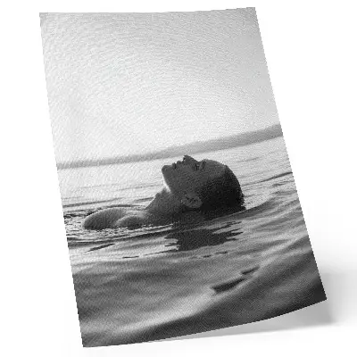 Decorative poster minimalist black and white aesthetic print
