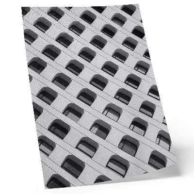 Poster a minimalist facade with repeating shapes