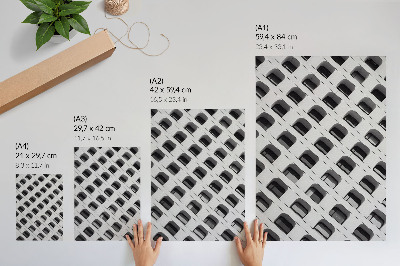 Poster A minimalist facade full of repeating shapes