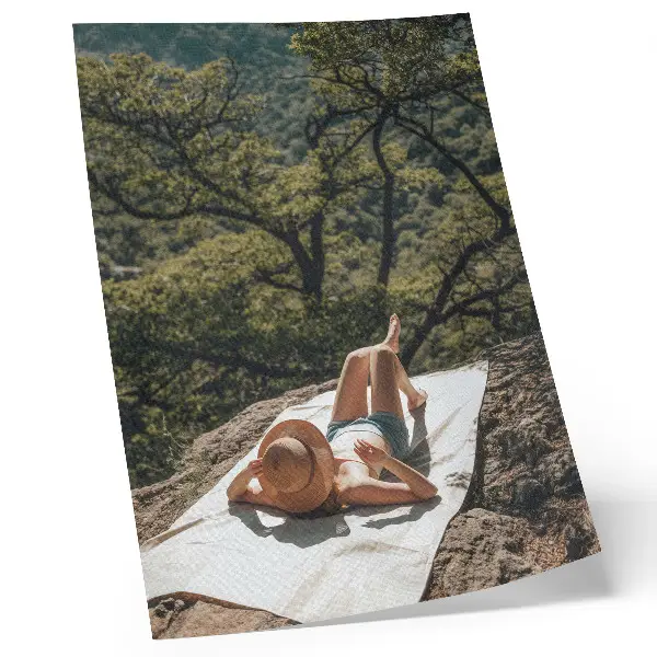 Premium wall art featuring a relaxing nature scene with trees and a rocky landscape