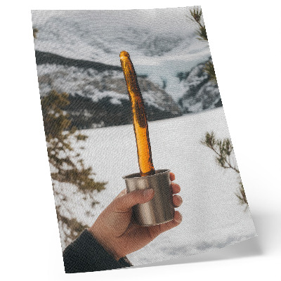 Art print Mug hand amber substance mountains snow