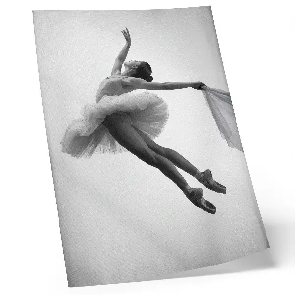 Art print ballerina in motion with grace and lightness