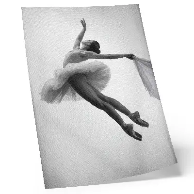 Art print ballerina in motion with grace and lightness