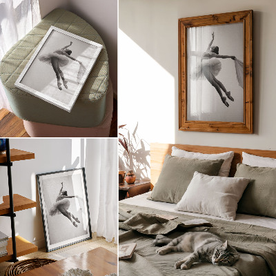 Art print A ballerina in motion with grace and lightness