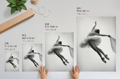 Art print A ballerina in motion with grace and lightness
