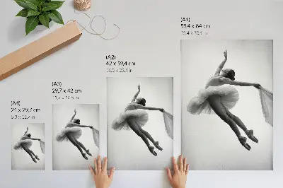 Art print ballerina in motion with grace and lightness