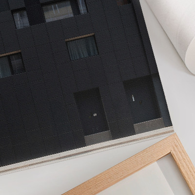 Art print Minimalist facade geometric shapes harmony