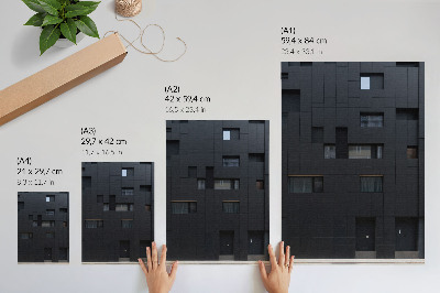 Art print Minimalist facade geometric shapes harmony