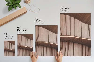 Decorative poster Beige light modern wooden panels