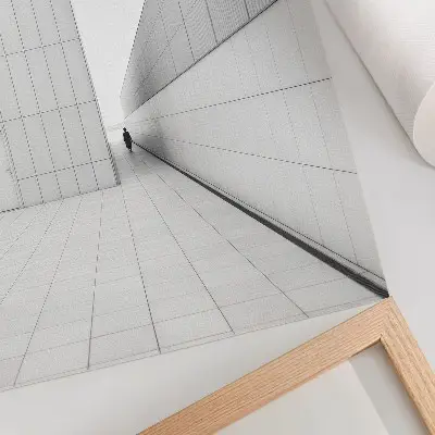 Minimalist geometric architecture poster minimalist geometric architecture print