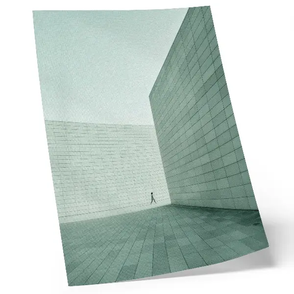 Poster gray geometric minimalist figure