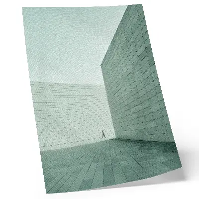 Poster gray geometric minimalist figure