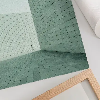 Poster gray geometric minimalist figure