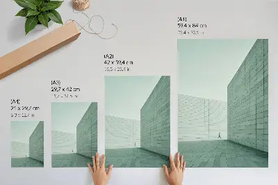 Poster gray geometric minimalist figure