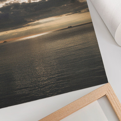 Premium wall art Sea, clouds, sun rays, beautiful view