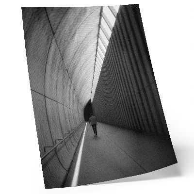 Art print Minimalist tunnel shadows lines perspective