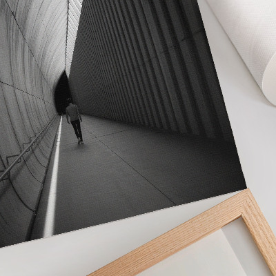 Art print Minimalist tunnel shadows lines perspective