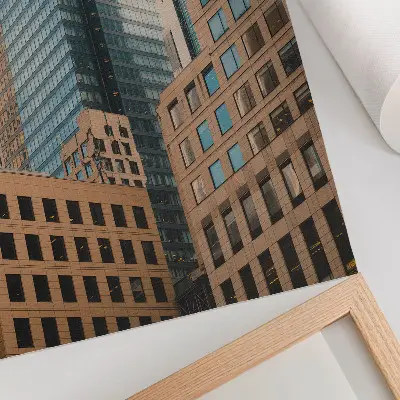 Premium wall art modern skyscrapers with geometric elegance