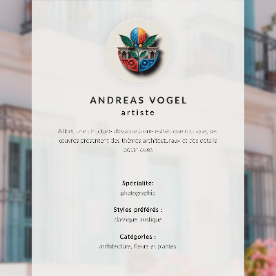 Art print Pastel blue colors, balcony details, flowers