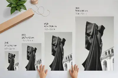 Minimalist architectural fabric wall art premium composition