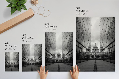 Premium wall art Symmetry of modern and classical architecture