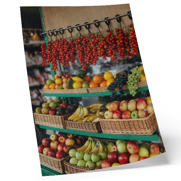 Decorative poster Colorful fruits, the aroma of tradition, the atmosphere of nature